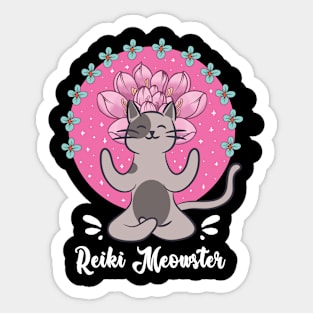 Reiki Master Cat Energy Healing Art Sticker